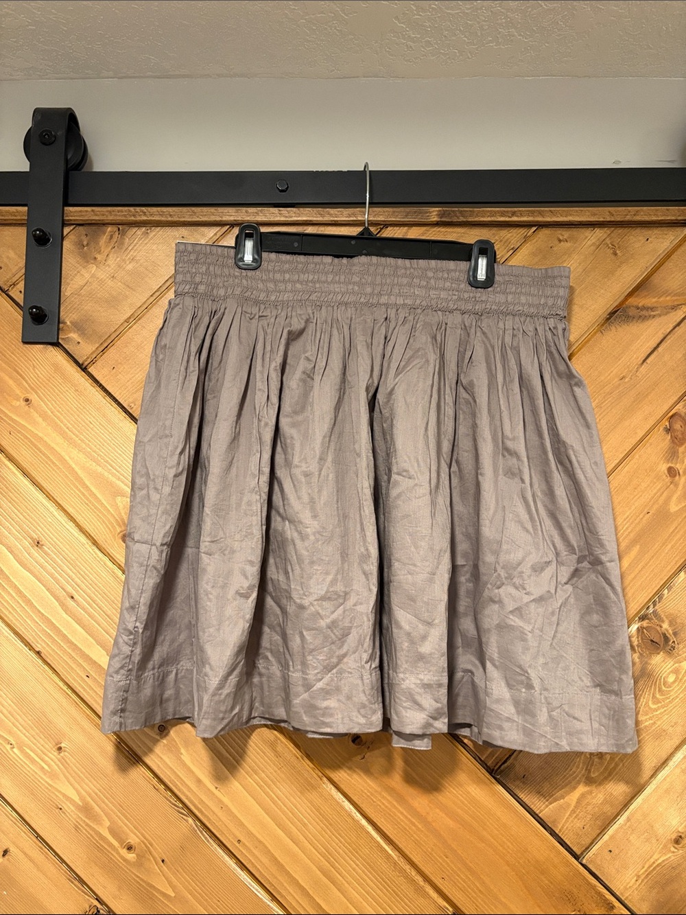 NEW Banana Republic Women's Gathered Elastic Waist Skirt - Taupe Large